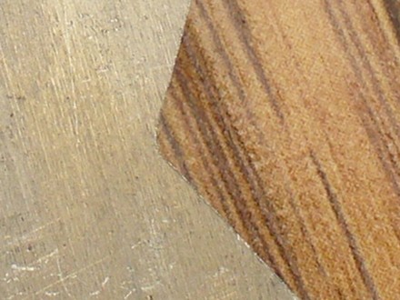 Closeup of the burr on 6061 aluminum